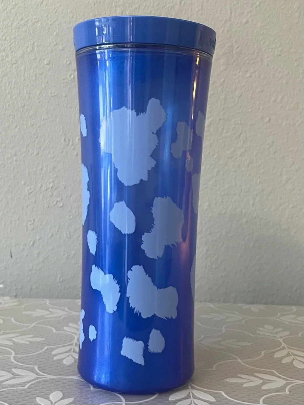CONTIGO Ally Love Blue Metallic  Tumbler with Light Blue Pattern NEVER USED